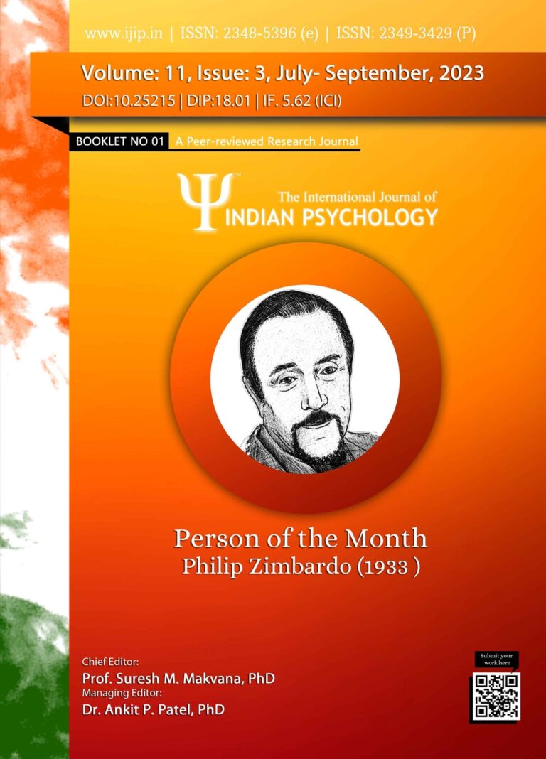INTERNATIONAL JOURNAL OF INDIAN PSYCHOLOGY, VOLUME 11, ISSUE 1 Volume-11-Issue-3